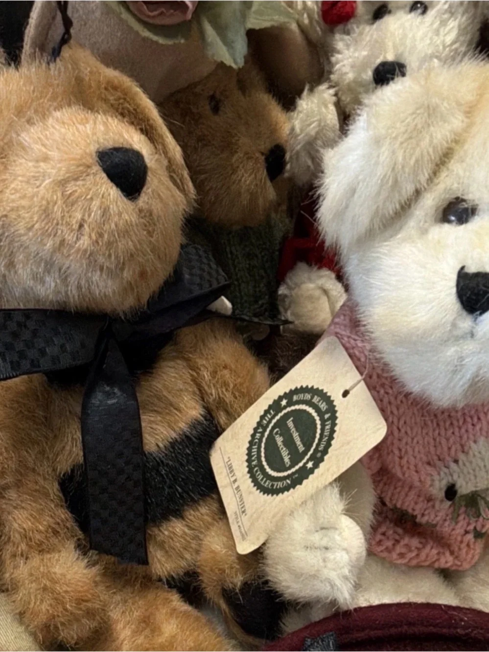 Collection Boyds Bears Plush Stuffed Animal Lot Bear & Cat w